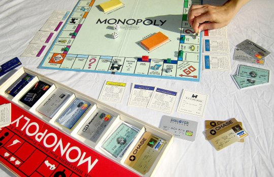 Credit Card Monopoly Using old credit card to play Monopoly
