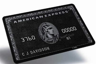 American Express centurion black card American Express centurion black card