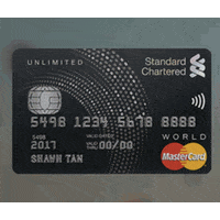 Standard Chartered Unlimited Cashback Credit Card|Standard Chartered Unlimited cashback Card|Standar Chartered Unlimited Credit Card|EZlink Standard Chartered Unlimited Credit Card